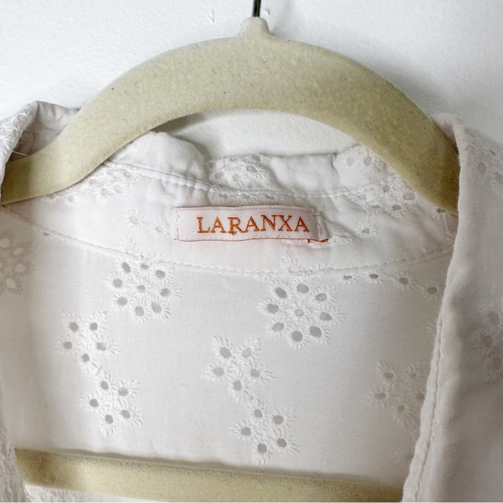 La Ranxa White Eyelet Button Down Summer Sundress M/L - Picture 7 of 7